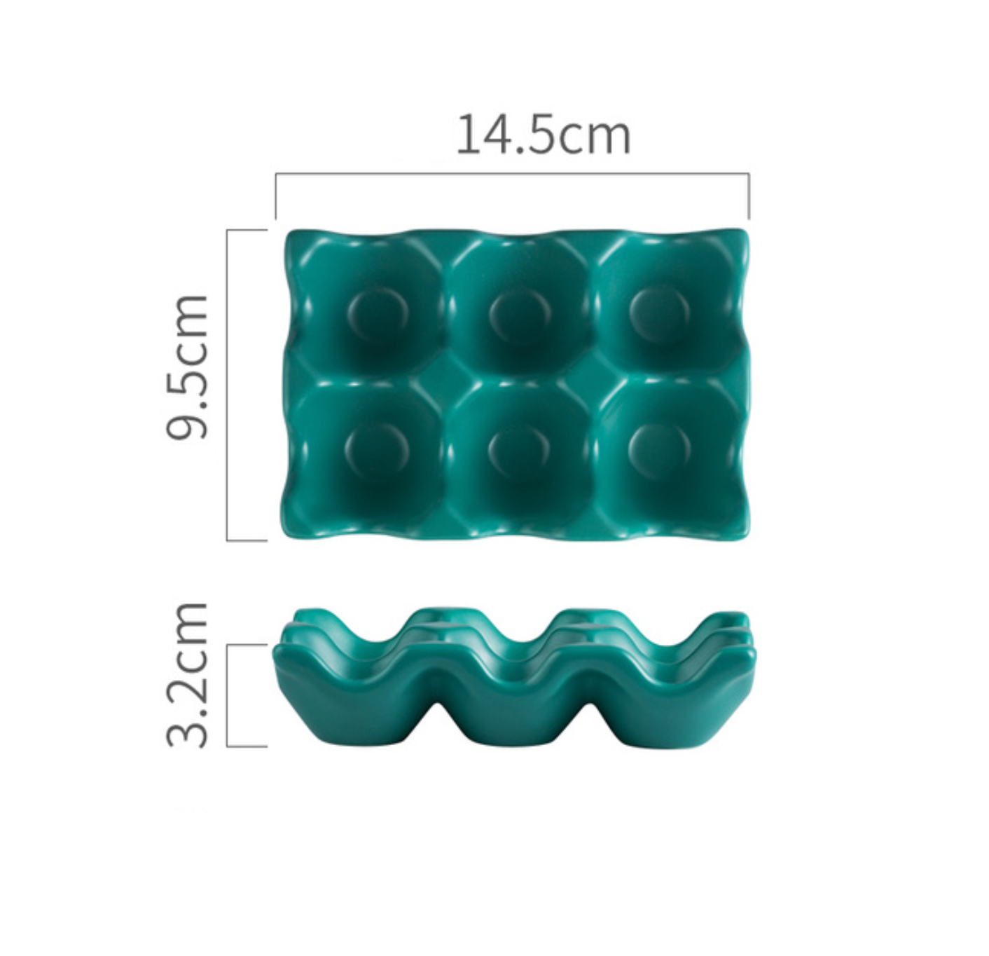 Ceramic 6 Grids Egg Holder: Pink
