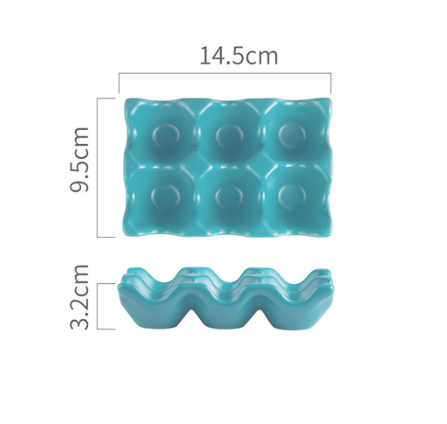 Ceramic 6 Grids Egg Holder: Pink