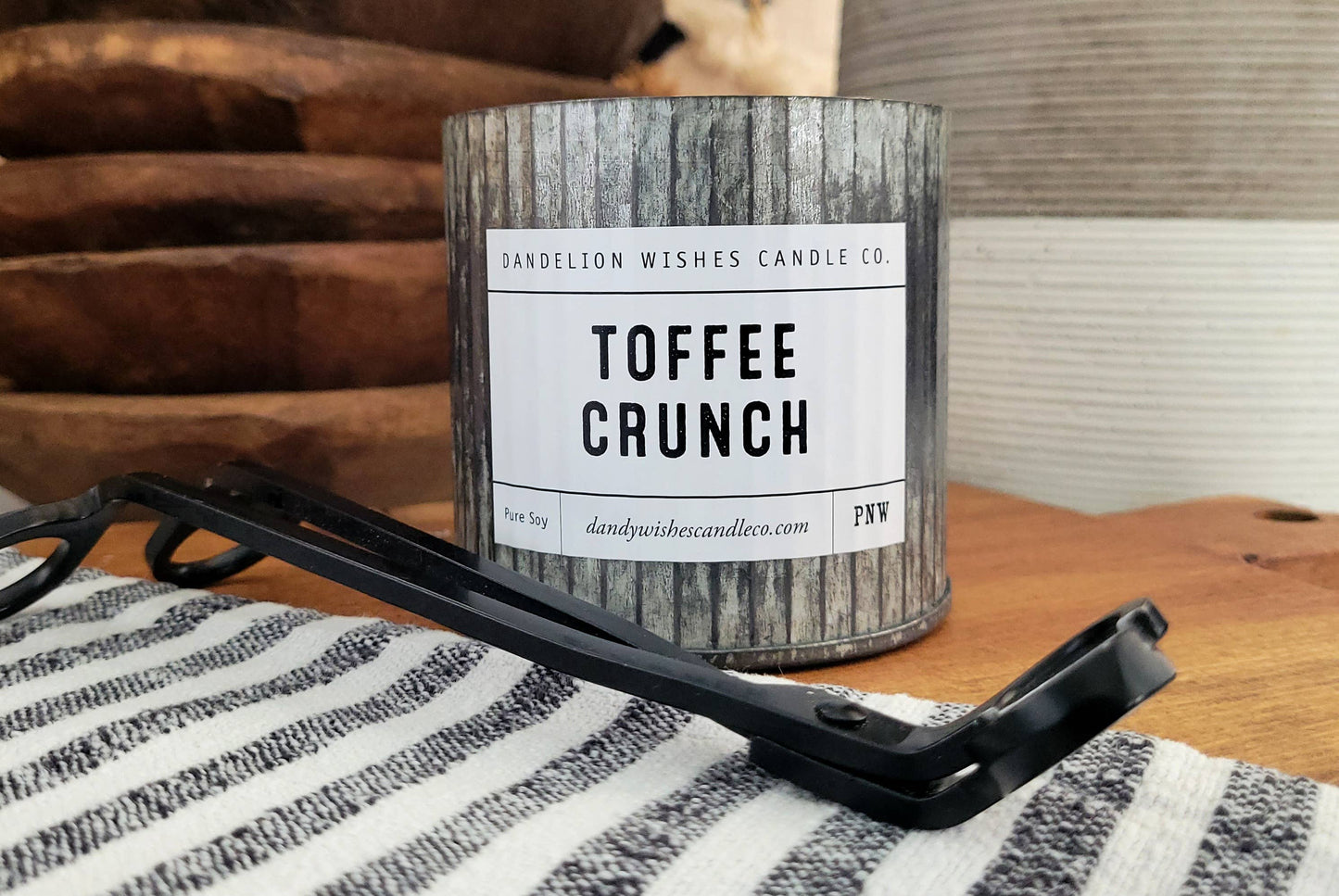 12 oz. Rustic Galvanized Tin Candle: Saturday Morning Cartoons - Surpisingly delicious with lemon orange and cherry topped with vanilla.