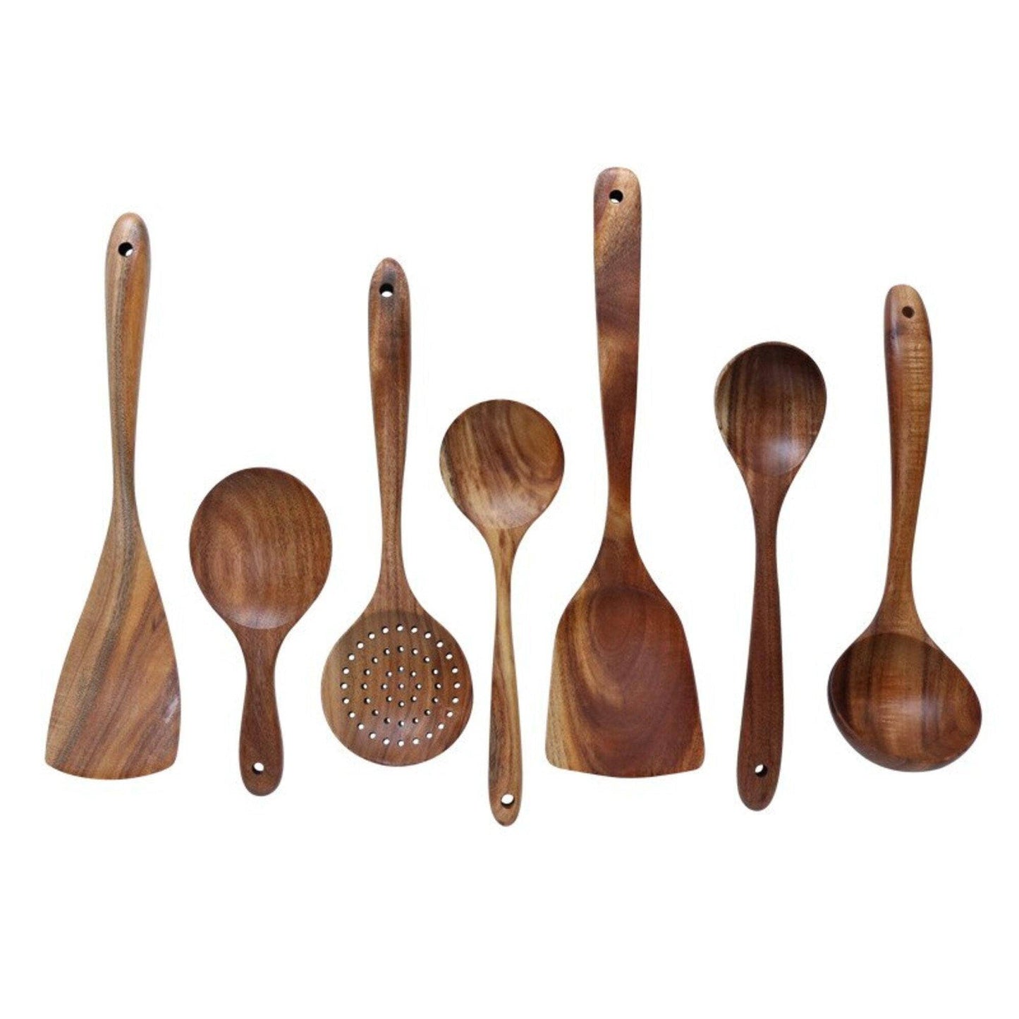 Traditional 7 Pieces Wooden Utensil Set