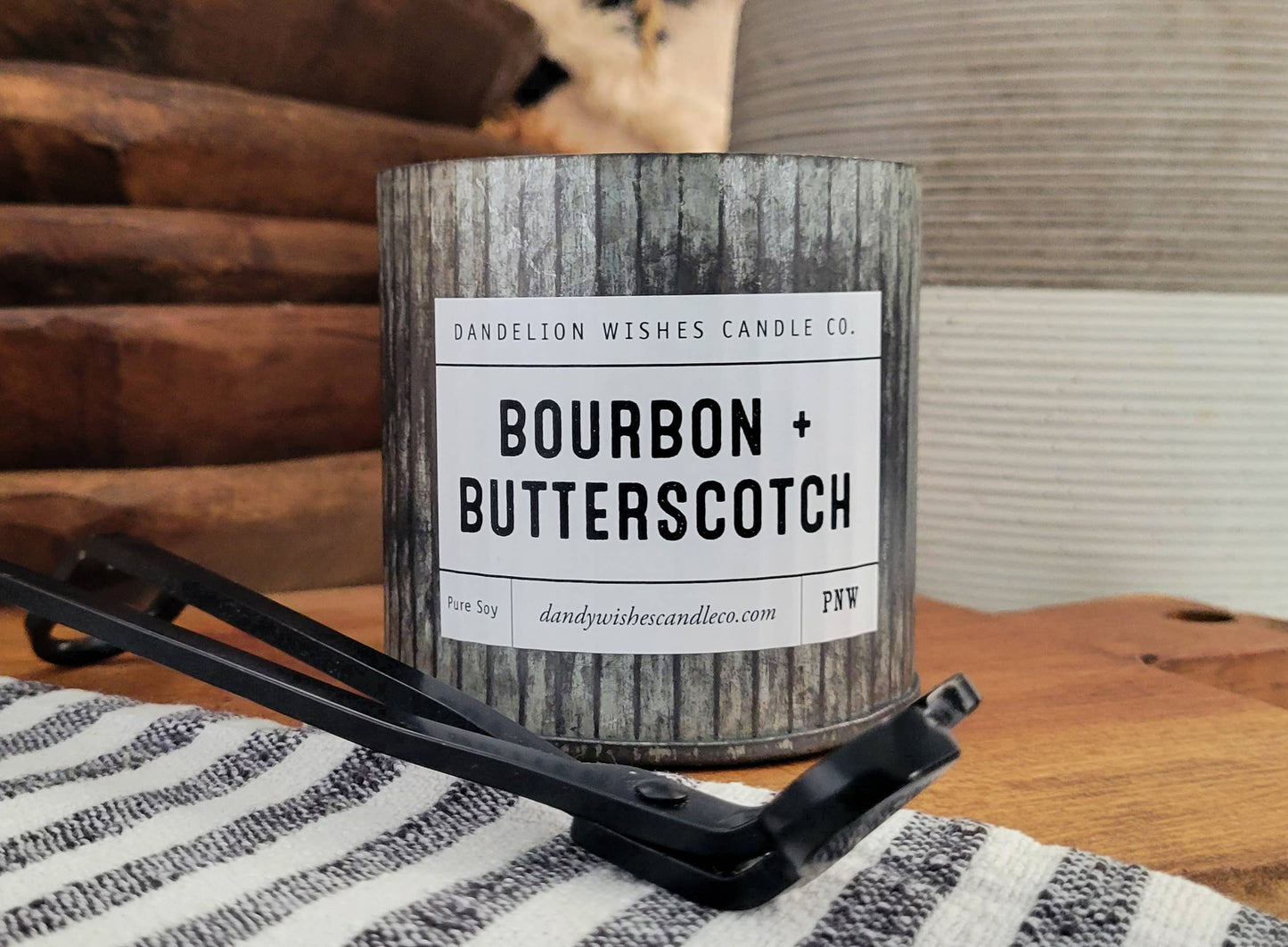 12 oz. Rustic Galvanized Tin Candle: Saturday Morning Cartoons - Surpisingly delicious with lemon orange and cherry topped with vanilla.