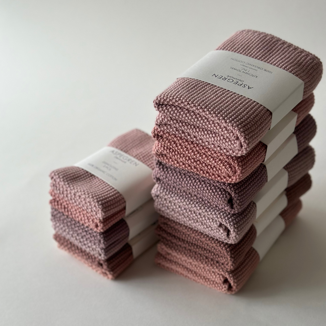 Kitchen Towel - 100% Orgainc Cotton - Knitted - Solid - Evening Sand: 4 pcs. / 40x50 cm