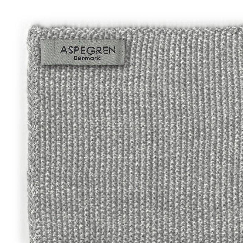 Dishcloths - 100% Orgainc Cotton - Set of two - Knitted - Blend - Gray: 6 sets of two / 26x26 cm