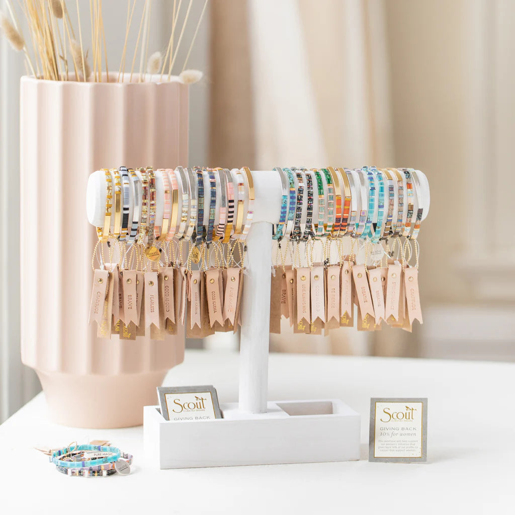 Good Karma Miyuki Bracelet- Marine & Gold