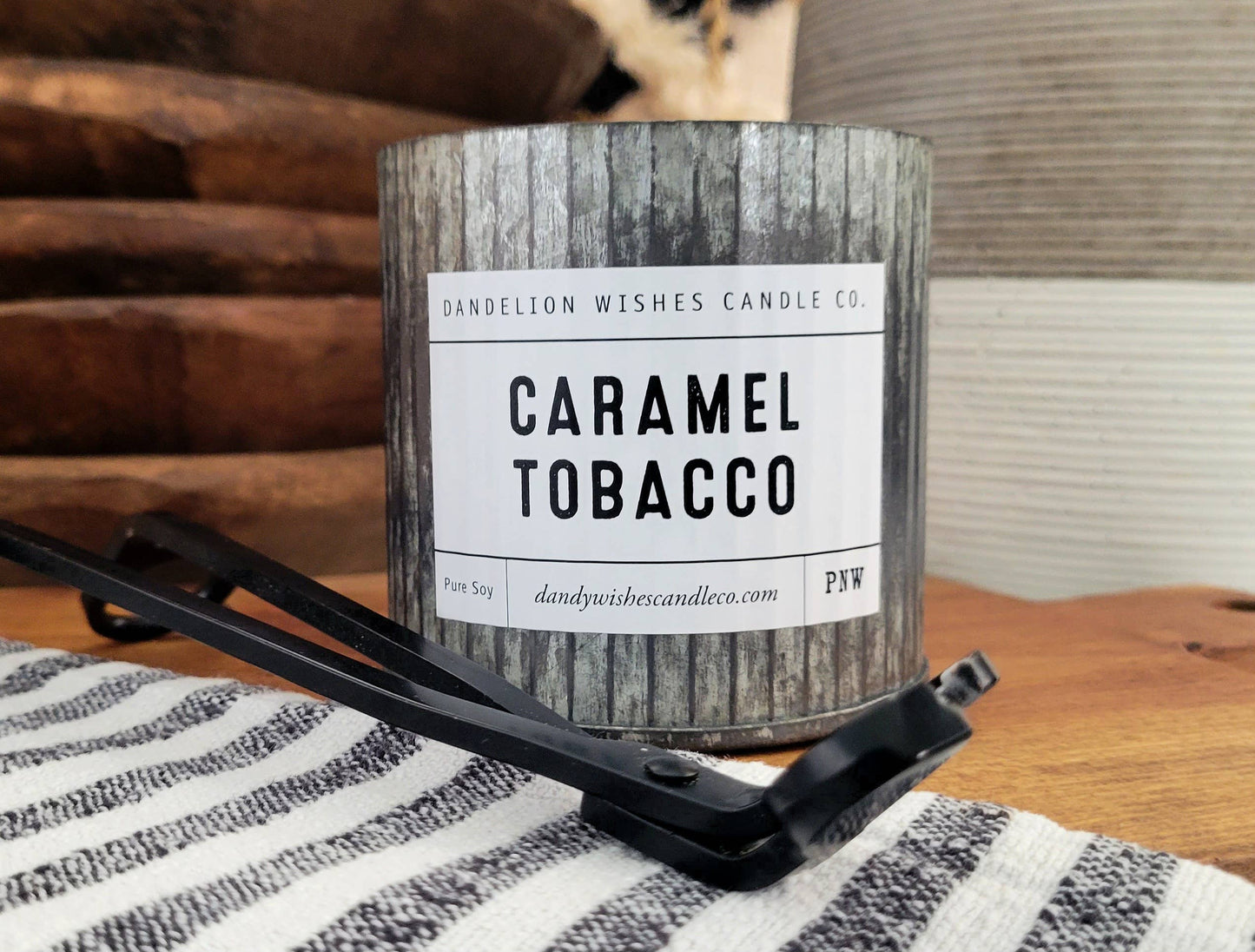 12 oz. Rustic Galvanized Tin Candle: Saturday Morning Cartoons - Surpisingly delicious with lemon orange and cherry topped with vanilla.