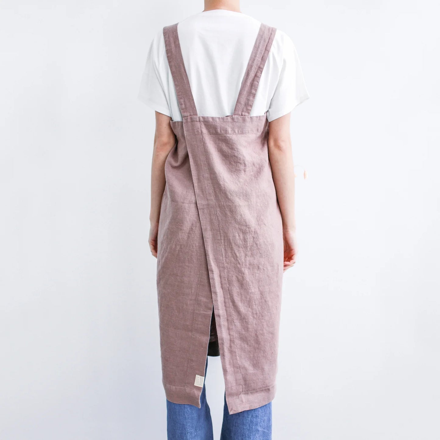 Linen Pinafore Apron Ashes of Roses
