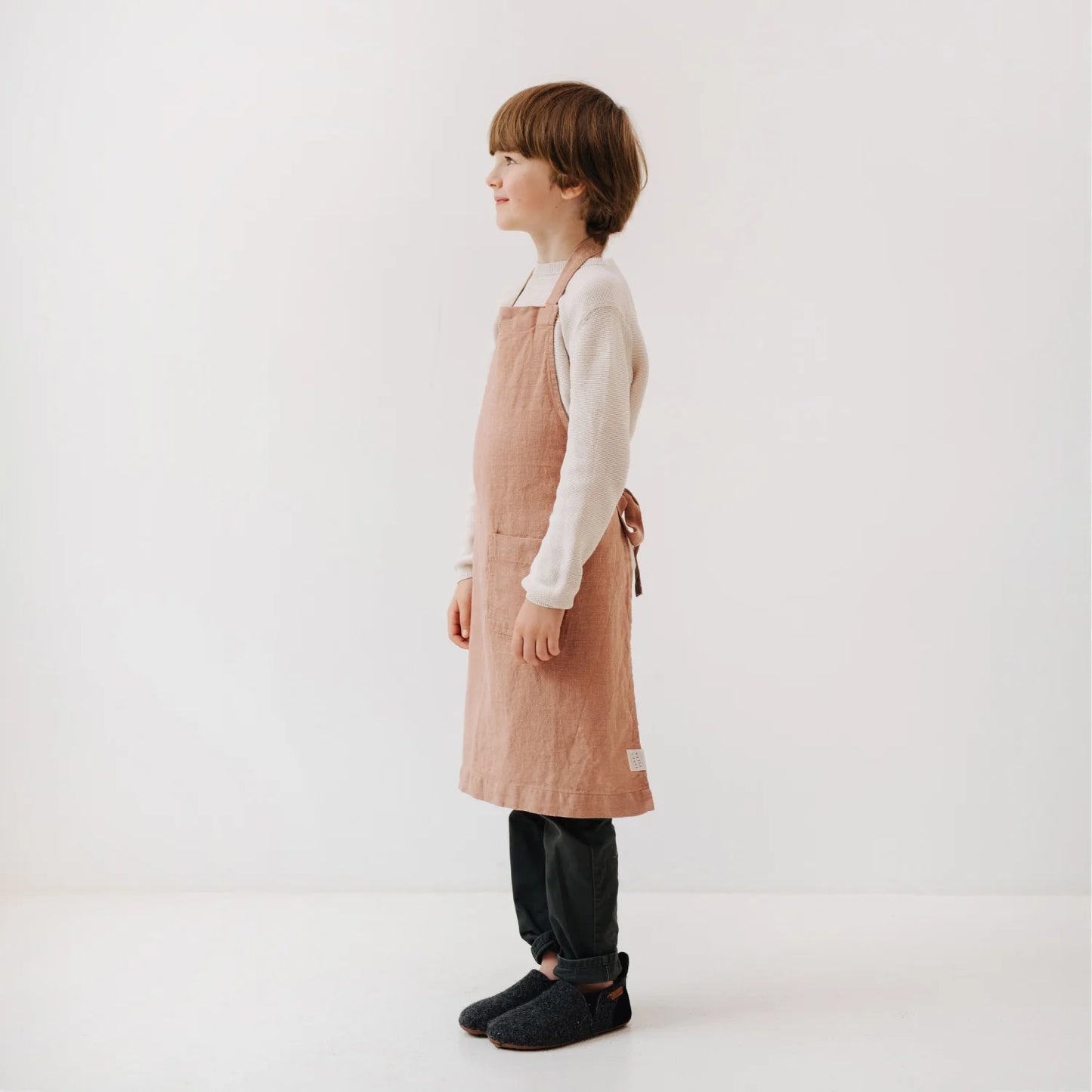 Kids Linen Daily Apron Cafe Creme