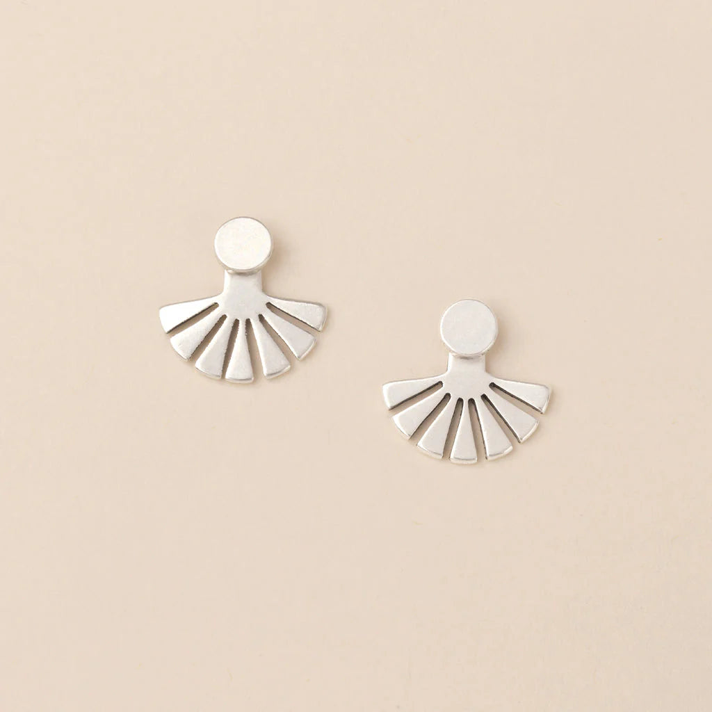 Sunburst Ear Jacket Sterling Silver
