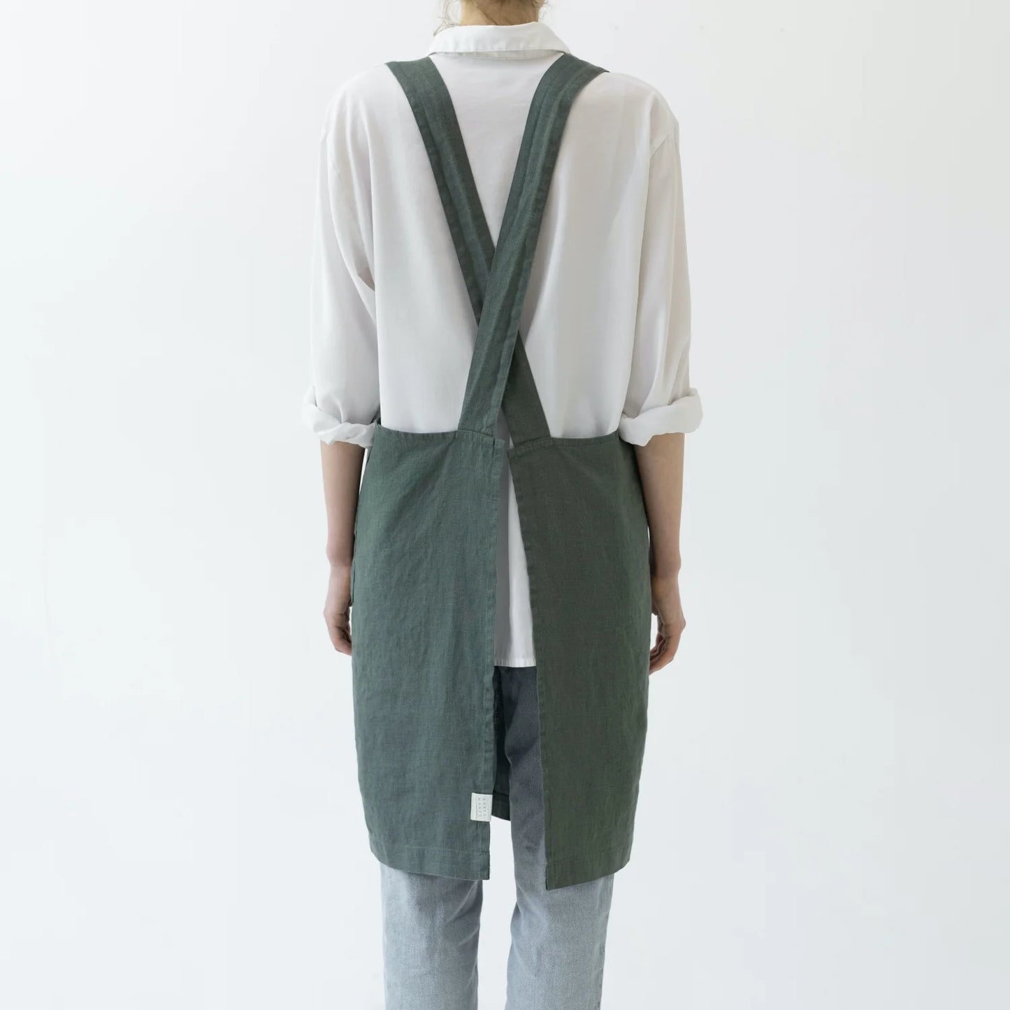 Linen Crossback Forest Green