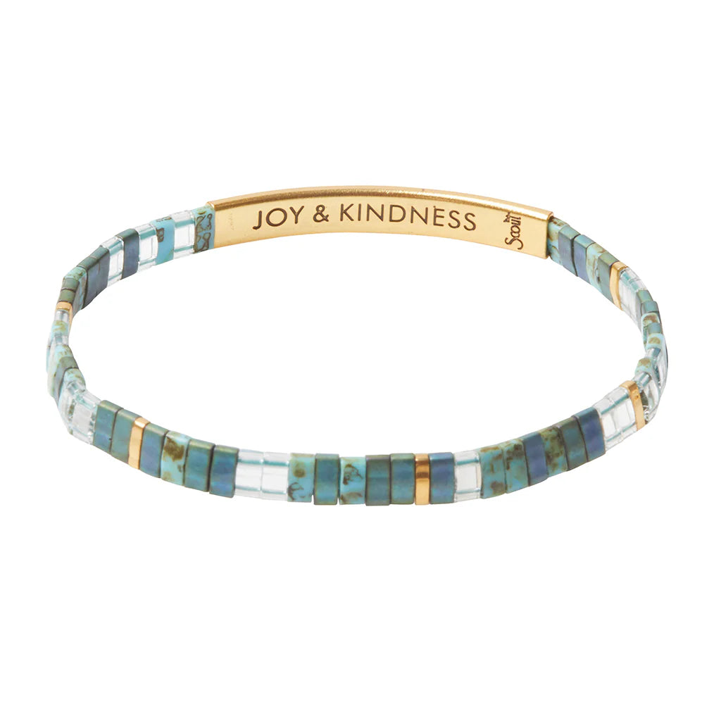 Good Karma Miyuki Bracelet- Marine & Gold