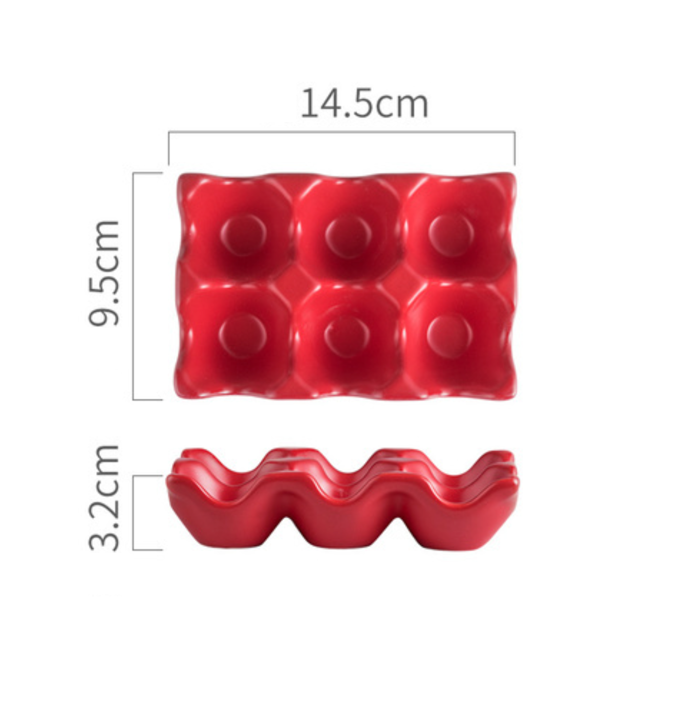 Ceramic 6 Grids Egg Holder: Pink