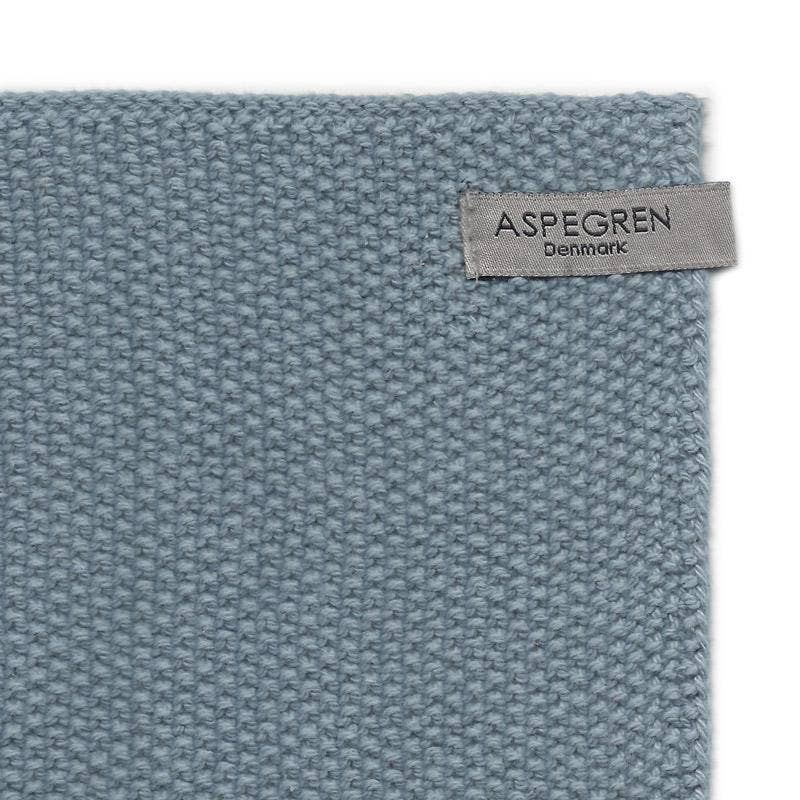 Dishcloths - 100% Orgainc Cotton - Set of two - Knitted - Solid - Blue: 6 sets of two / 26x26 cm
