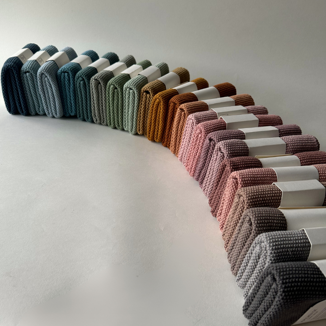 Kitchen Towel - 100% Orgainc Cotton - Knitted - Solid - Tender Green: 4 pcs. / 40x50 cm
