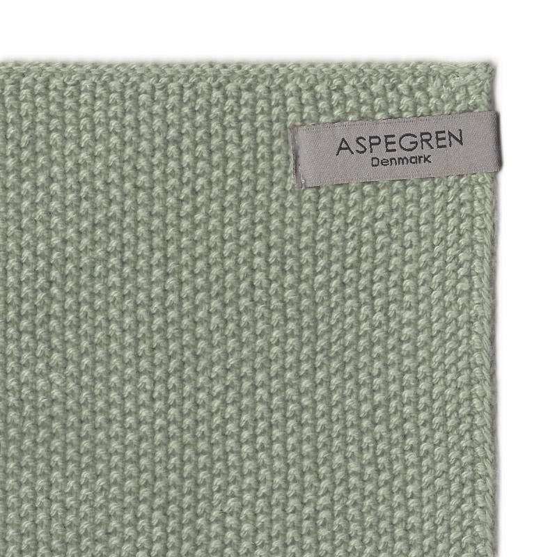 Dishcloths - 100% Orgainc Cotton - Set of two - Knitted - Solid - Mint: 6 sets of two / 26x26 cm
