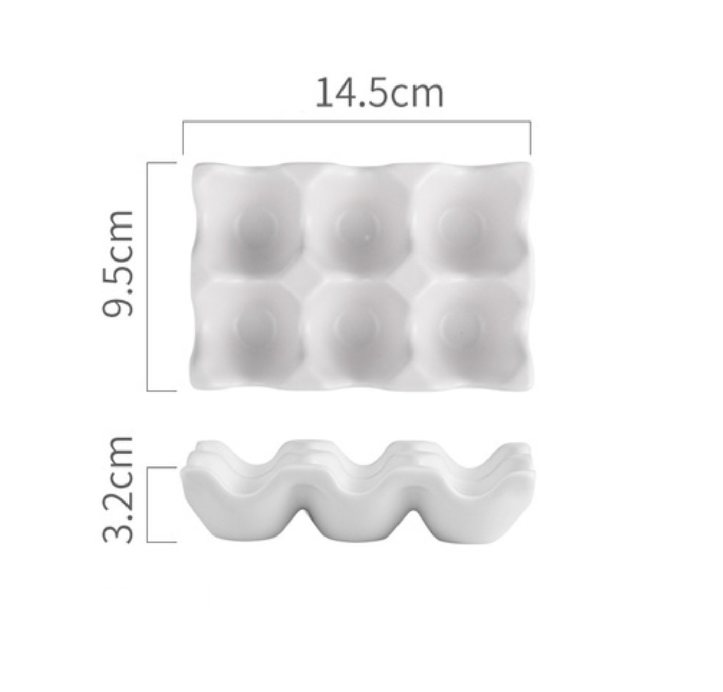 Ceramic 6 Grids Egg Holder: Pink