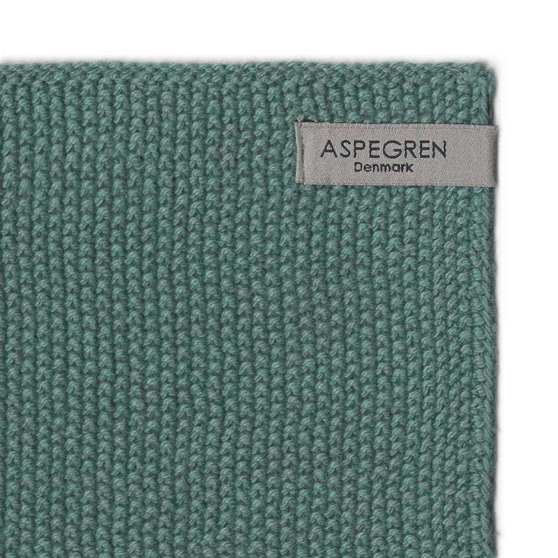 Dishcloths - 100% Orgainc Cotton - Set of two - Knitted - Solid - Mint: 6 sets of two / 26x26 cm