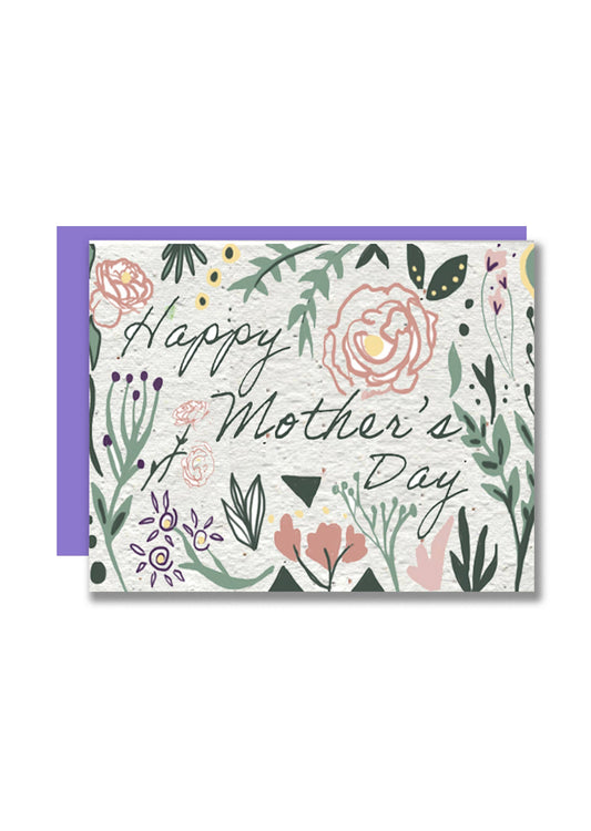 Happy Mothers Day || Card For Mom || Wildflower Seed Paper