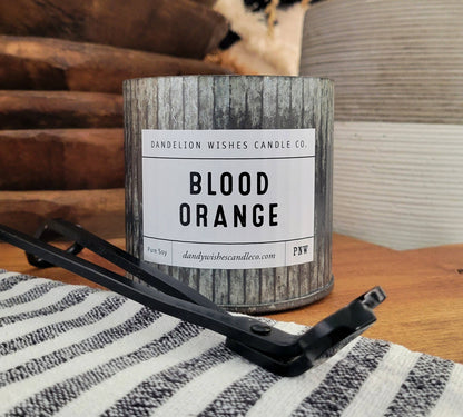 12 oz. Rustic Galvanized Tin Candle: Apricot Nectar - Sweet and tart apricot with a touch of floral and greens.