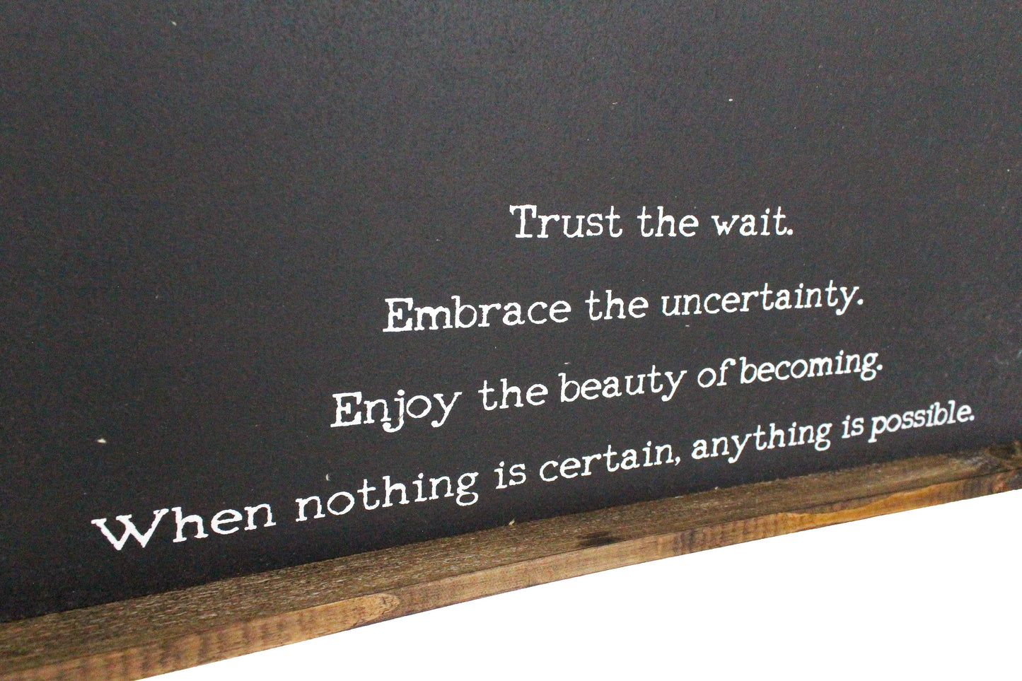 Trust the Wait Wood Sign: Forest Green