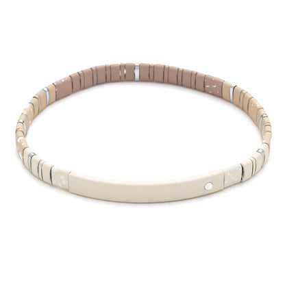 Good Karma Miyuki Bracelet - Ivory & Silver