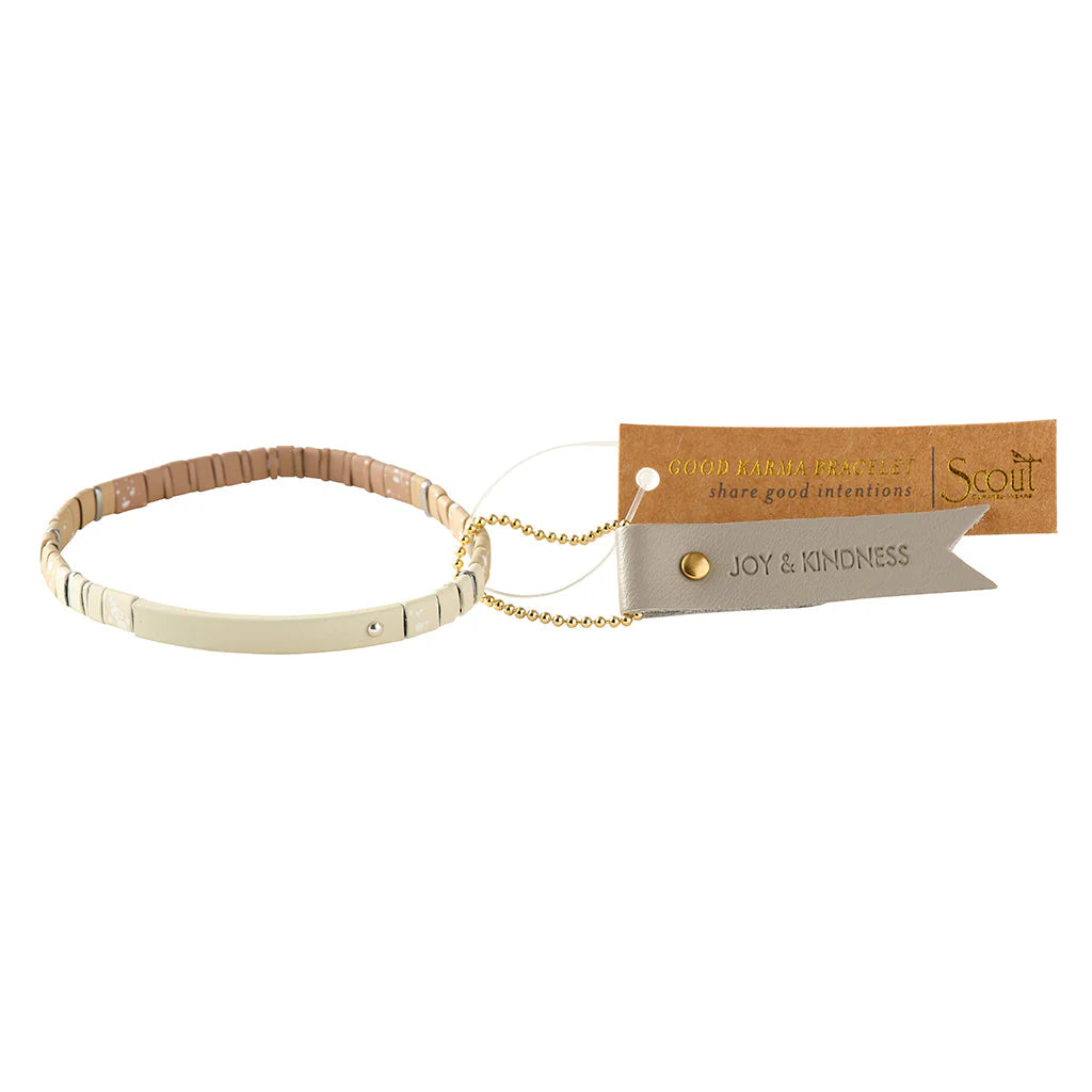 Good Karma Miyuki Bracelet - Ivory & Silver