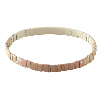 Good Karma Miyuki Bracelet - Ivory & Silver