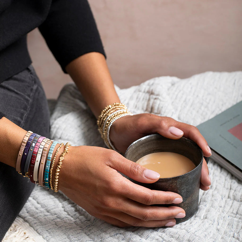 Good Karma Miyuki Bracelet - Ivory & Silver