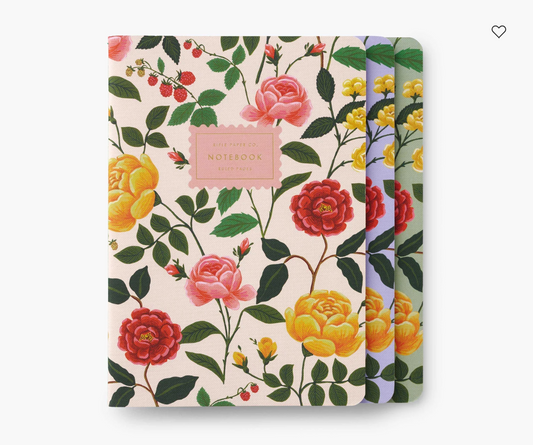 Stitched Notebook Set Roses