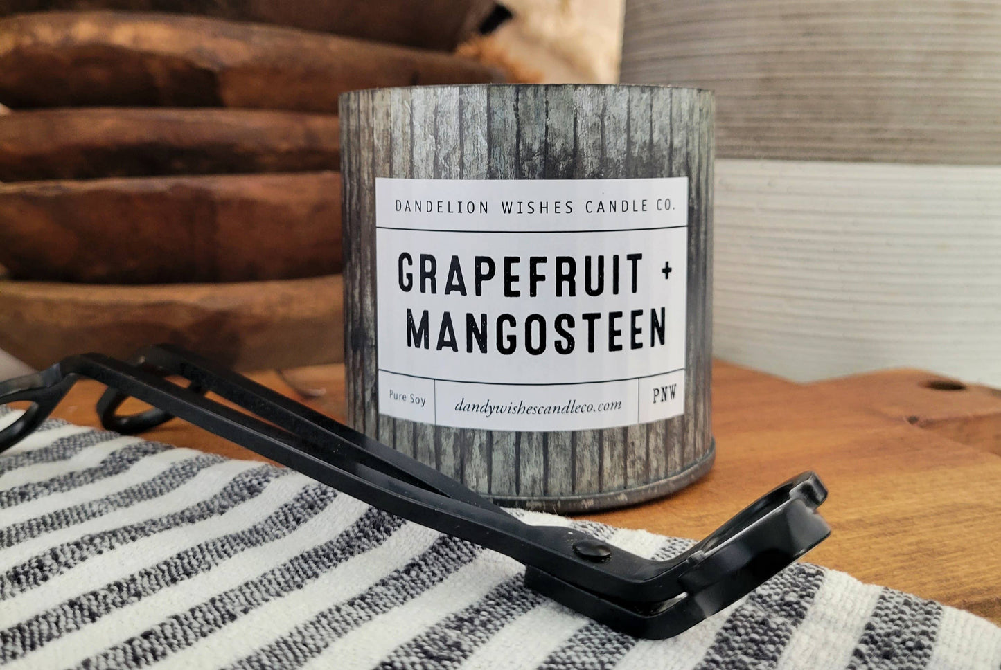 12 oz. Rustic Galvanized Tin Candle: Apricot Nectar - Sweet and tart apricot with a touch of floral and greens.