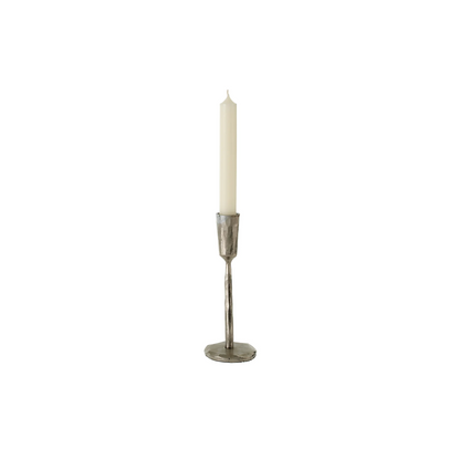 Luna Forged Candlestick Silver